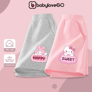 Quần đùi bé gái BabyloveGO Kuromi da cá mềm mịn, thoáng khí, basic năng động 99.000₫ 10