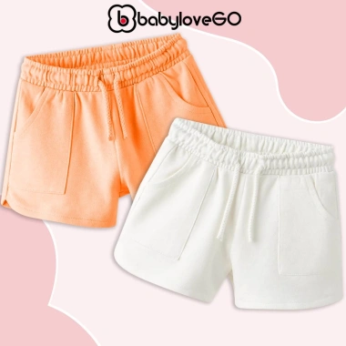 Quần đùi bé gái BabyloveGO QT009 cạp chun co giãn thoải mái - Giá chỉ 83.300₫