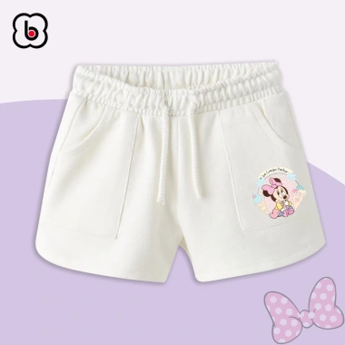 Quần đùi bé gái BabyloveGO short mùa hè co giãn thoáng khí in hình Mickey Mouse 119k