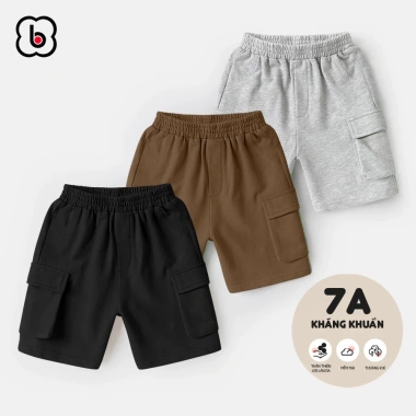 Quần Đùi Bé Trai BabyloveGO QT004 - Short Túi Hộp Cạp Chun Co Giãn, Thoải Mái, Giá 129k Giảm Giá 9
