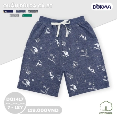 Quần Đùi Cotton Bé Trai 22-42kg Thể Thao Dokma DQ1.392 DQ1.417 DQ175 DQ2.083 - Mềm Mại, Khoẻ Khoắn, Giá 109k 8