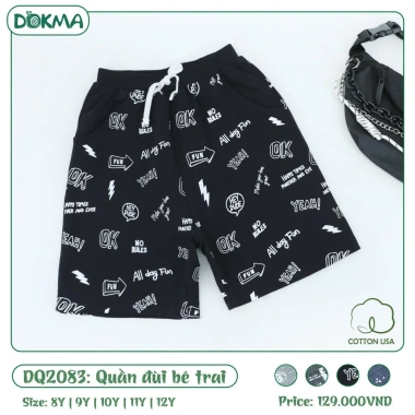 Quần Đùi Da Cá Bé Trai 22-42kg DQ1.416 DQ2.083 Thể Thao Giá ưu đãi 119.000 VND 3