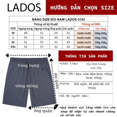 Quần đùi nam kẻ sọc nhiều màu LADOS-14.143 phong cách Hàn Quốc, giá ưu đãi 117k 7 Quần đùi nam kẻ sọc nhiều màu LADOS-14.143 phong cách Hàn Quốc, giá ưu đãi 117k 7
