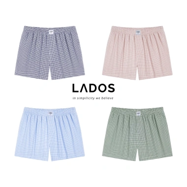 Quần đùi nam LADOS-7.151 chất kate mềm mát, họa tiết caro kháng khuẩn basic