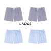 Quần đùi nam LADOS-7.151 chất kate mềm mát, họa tiết caro kháng khuẩn basic 4