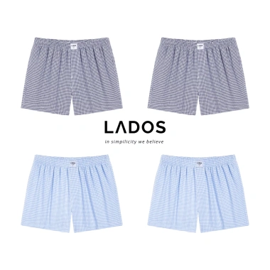 Quần đùi nam LADOS-7.151 chất kate mềm mát, họa tiết caro kháng khuẩn basic