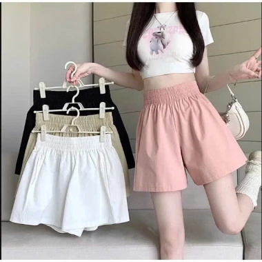 Quần đùi nữ cạp chun basic vải mát: thoáng mát, ôm chuẩn, giá chỉ 69k