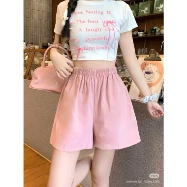 Quần đùi nữ cạp chun basic vải mát: thoáng mát, ôm chuẩn, giá chỉ 69k