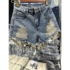 Quần đùi short jean nữ lưng cao rách, đùi lộ túi hack thời trang - Giá chỉ 129k 4