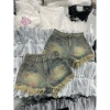 Quần đùi short jean nữ lưng cao thêu thời trang MS05 Giá chỉ 139k 3