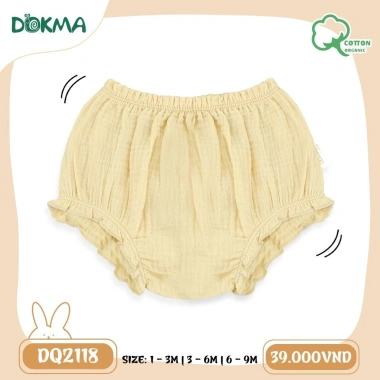 Quần Đùi Sơ Sinh Dúm Gấu Vải Xô Muslim Bé Dokma DQ2.118 - 39.000đ (giảm 10.140đ) 9