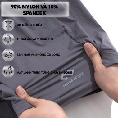 Quần đùi thể thao nam LADOS-4.191 dáng ngắn chất dù co giãn nhẹ, năng động – 108.000₫ 3