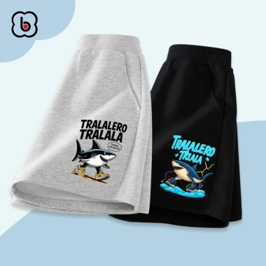 Quần đùi Tralalero BabyloveGO chất nỉ da cá thể thao cho bé 1‑10 tuổi, giá 99.000 VNĐ 8