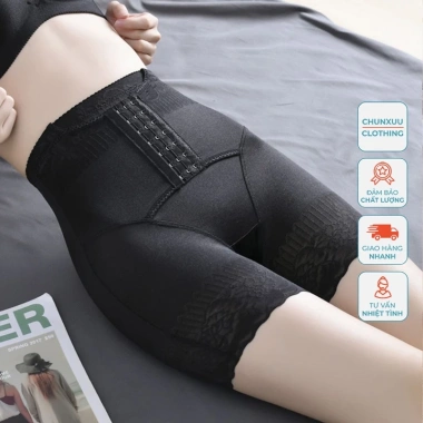 Quần Gen Cạp Cao ChunXuu Su Lụa Ren Hoa Dáng Đùi, Đai Chỉnh - GB31 Giá 159k