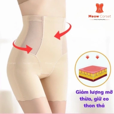 Quần gen nịt bụng cạp cao giảm bụng, nâng mông, mặc váy thoải mái MEOW Corset 135k