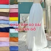 Quần giả chân váy đầm áo dài cách tân lụa Vân Gỗ ống xéo rộng - Đẹp tiệc cưới lễ tết
