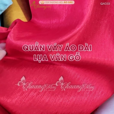 Quần giả chân váy đầm áo dài cách tân lụa Vân Gỗ ống xéo rộng - Đẹp tiệc cưới lễ tết 5