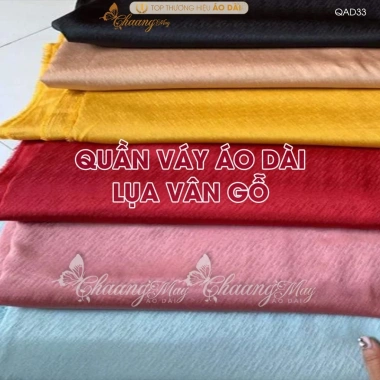 Quần giả chân váy đầm áo dài cách tân lụa Vân Gỗ ống xéo rộng - Đẹp tiệc cưới lễ tết 8