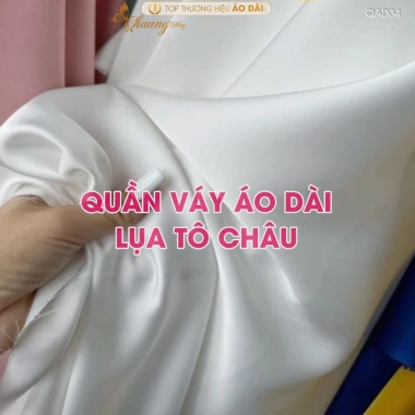 Quần giả chân váy lụa Tô Châu 110cm ống xéo Áo dài cách tân nữ dự tiệc cưới lễ tết QAD34