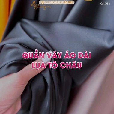 Quần giả chân váy lụa Tô Châu 110cm ống xéo Áo dài cách tân nữ dự tiệc cưới lễ tết QAD34