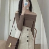 Quần giả váy cạp cao khuy lệch chất nhung mềm mịn, tôn dáng, chỉ 150.000đ