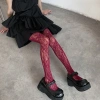 Quần Gothic Nữ Dasbsug Fishnet Preppy Nhiều Màu Ren Hoa Sheer Lưới - 106.864₫ 9