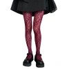 Quần Gothic Nữ Dasbsug Fishnet Preppy Nhiều Màu Ren Hoa Sheer Lưới - 106.864₫ 10