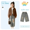 Quần Jean Bé Gái Ống Suông Rách Gối, Mềm Co Giãn, Phong Cách Cá Tính - Nhà Bông Kids 209k