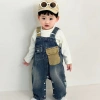 Quần jean bé trai dáng rộng thời trang, dây đeo vai, một mảnh - giá ưu đãi 10
