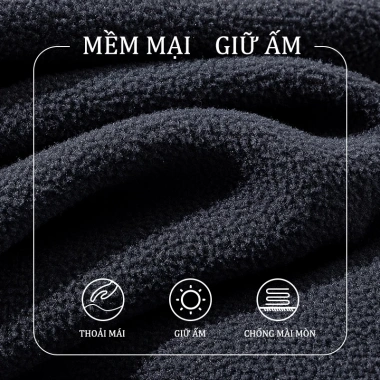 Quần jean bé trai HKAM lông cừu mùa đông, chống mài mòn, in hình gấu - 320k 3