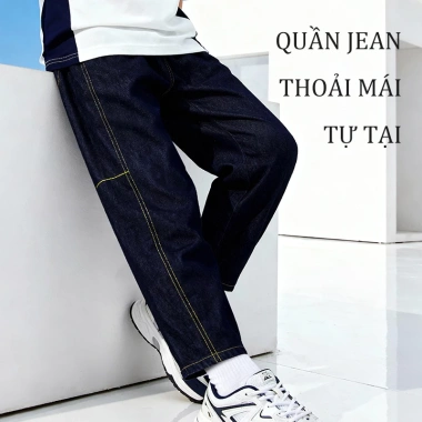 Quần jean bé trai HKAM mùa xuân thu dáng rộng sành điệu - Giá chỉ 345.600₫ 2