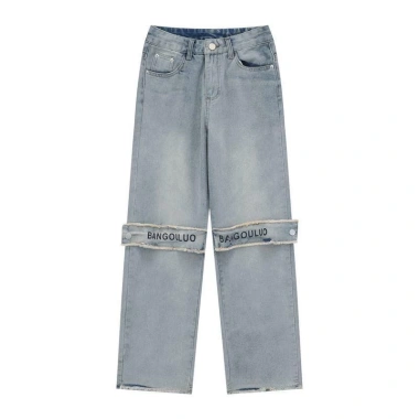 Quần jean dài ống rộng Mỹ retro, cá tính cho nam nữ - Giá ưu đãi 648.648 VND 5 Quần jean dài ống rộng Mỹ retro, cá tính cho nam nữ - Giá ưu đãi 648.648 VND 5