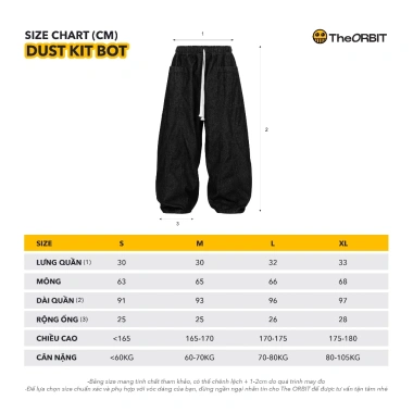 Quần Jean Denim Nam Nữ The ORBIT DUST KIT BOT - Local Brand Chính Hãng 499.000 (Giảm từ 613.770)