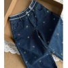 Quần jean denim ống đứng thêu nơ ren phong cách Hàn Quốc, giá chỉ 300.000 VND 3