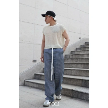 Quần jean form rộng lưng thun dây rút thời trang POLI - Giá 600.000 VND 8