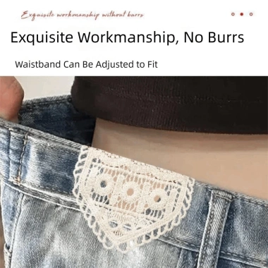 Quần Jean HYCEO 1 Thắt Lưng Mở Rộng, Cotton Rỗng Ren, Điều Chỉnh Phụ Kiện May 3
