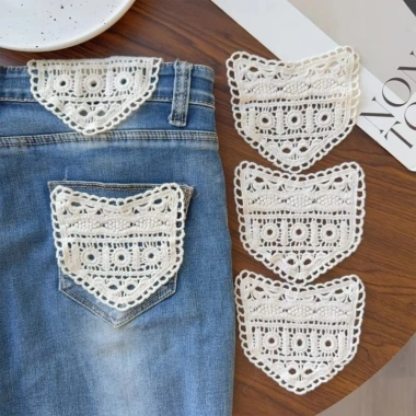 Quần Jean HYCEO 1 Thắt Lưng Mở Rộng, Cotton Rỗng Ren, Điều Chỉnh Phụ Kiện May 4
