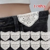 Quần Jean HYCEO 1 Thắt Lưng Mở Rộng, Cotton Rỗng Ren, Điều Chỉnh Phụ Kiện May 9