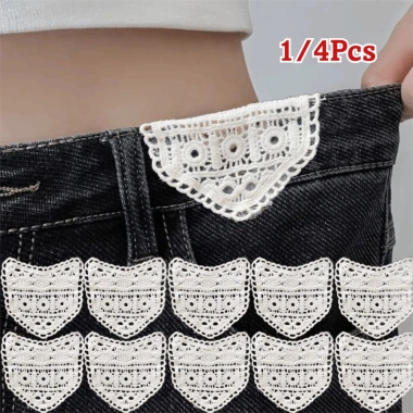 Quần Jean HYCEO 1 Thắt Lưng Mở Rộng, Cotton Rỗng Ren, Điều Chỉnh Phụ Kiện May 9