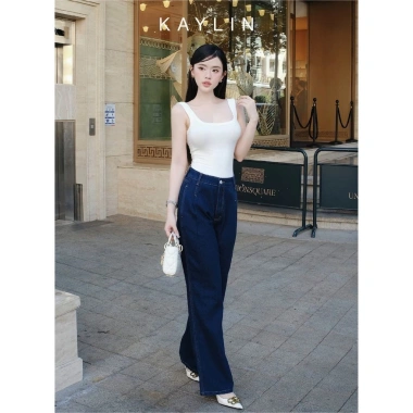 Quần jean Kaylin Basic form suống denim dày dặn - BST Hè 2.025, chỉ 560.000₫ Quần jean Kaylin Basic form suống denim dày dặn - BST Hè 2.025, chỉ 560.000₫