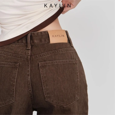 Quần JEAN Kaylin Basic suông denim dày dặn - BST Hè 2.025, giá 560.000