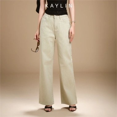 Quần JEAN Kaylin Basic suông denim dày dặn - BST Hè 2.025, giá 560.000