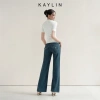 Quần Jean Kaylin cạp trễ dáng suông denim dày dặn phong cách retro BST Tháng 10 2.025 - Giá 600k 3