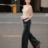 Quần Jean Kaylin Form Suông Basic phối dây Denim dày dặn – Phong cách N2.325 Giá 600k 3