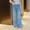 Quần Jean Kaylin Form Suông Basic phối dây Denim dày dặn – Phong cách N2.325 Giá 600k 5