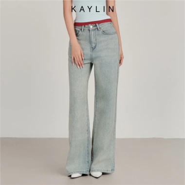 Quần Jean Kaylin Form Suông Denim Dày Dặn, Thêu Hình Retro - Giá 559.500₫ 2
