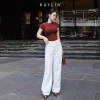 Quần Jean Kaylin Form Suông Đính Hạt Denim Dày Dặn, Phong Cách, Giá 650k 5