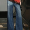 Quần jean Kaylin form suông ống loe Denim phong retro - Chỉ 600.000đ (giá gốc 732.000đ) 2