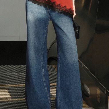 Quần jean Kaylin form suông ống loe Denim phong retro - Chỉ 600.000đ (giá gốc 732.000đ) 2