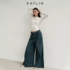 Quần jean Kaylin form suông ống rộng denim dày dặn phong cách retro BST Hè 2.025 - Giá chỉ 600.000 VND